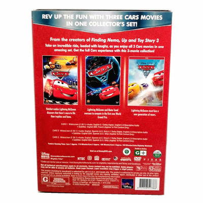 La scatola su ordinazione di DVD fissa il film dell'America le automobili 1-3 di serie completa 3 disco della raccolta 3 di DVD di film fornitore